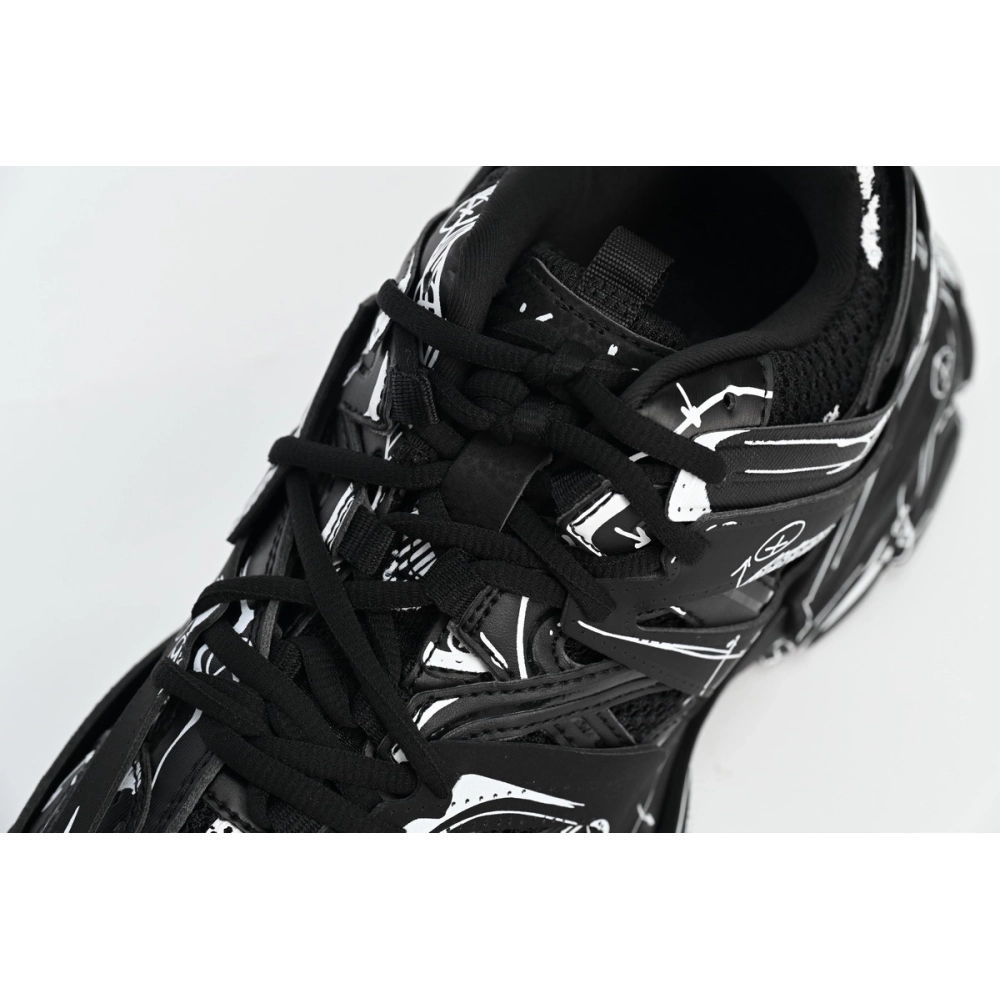 Balenciaga Track Black Black-And-White Painting 542023 W3SR2 2315
