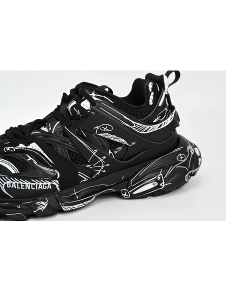 Balenciaga Track Black Black-And-White Painting 542023 W3SR2 2315