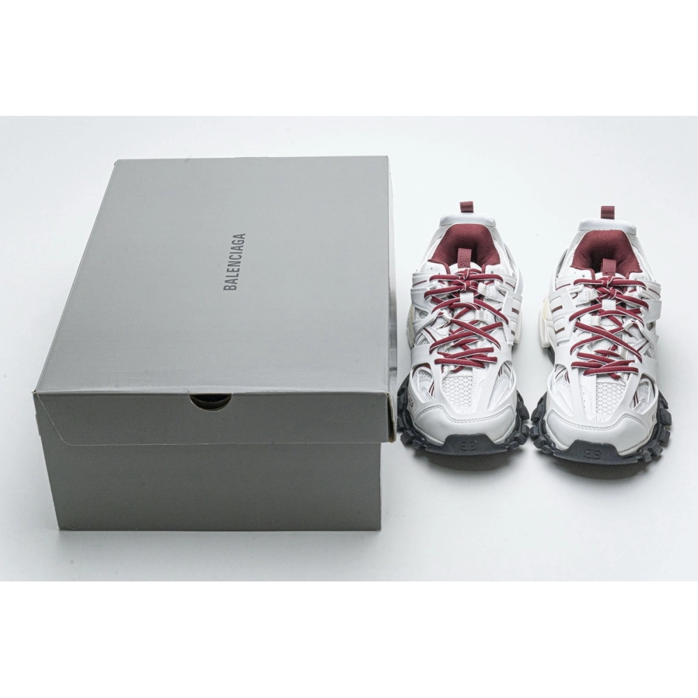Balenciaga Track White Burgundy (Without LED) 542023 W3AC1 2050