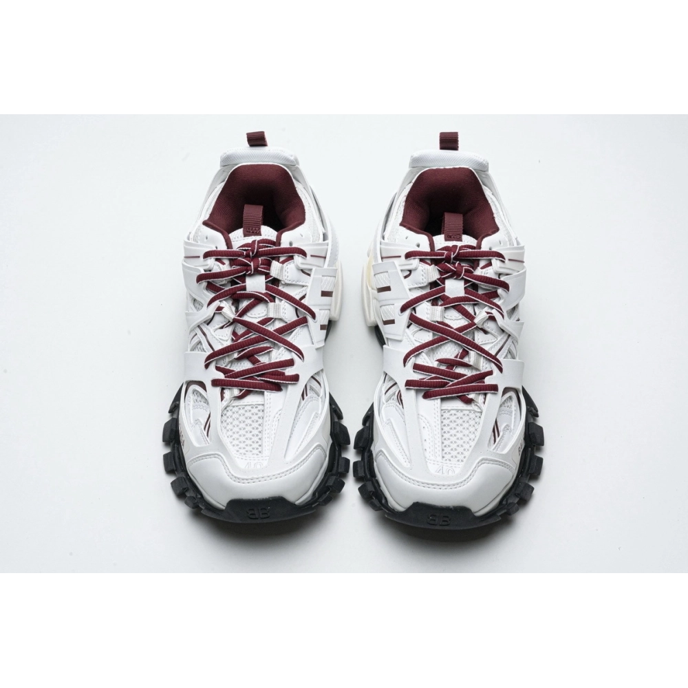 Balenciaga Track White Burgundy (Without LED) 542023 W3AC1 2050