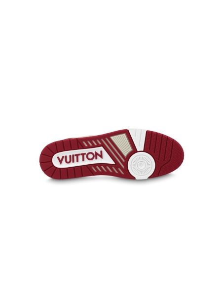 Louis Vuitton Trainer Leather White Red 1ABFBI