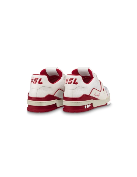 Louis Vuitton Trainer Leather White Red 1ABFBI