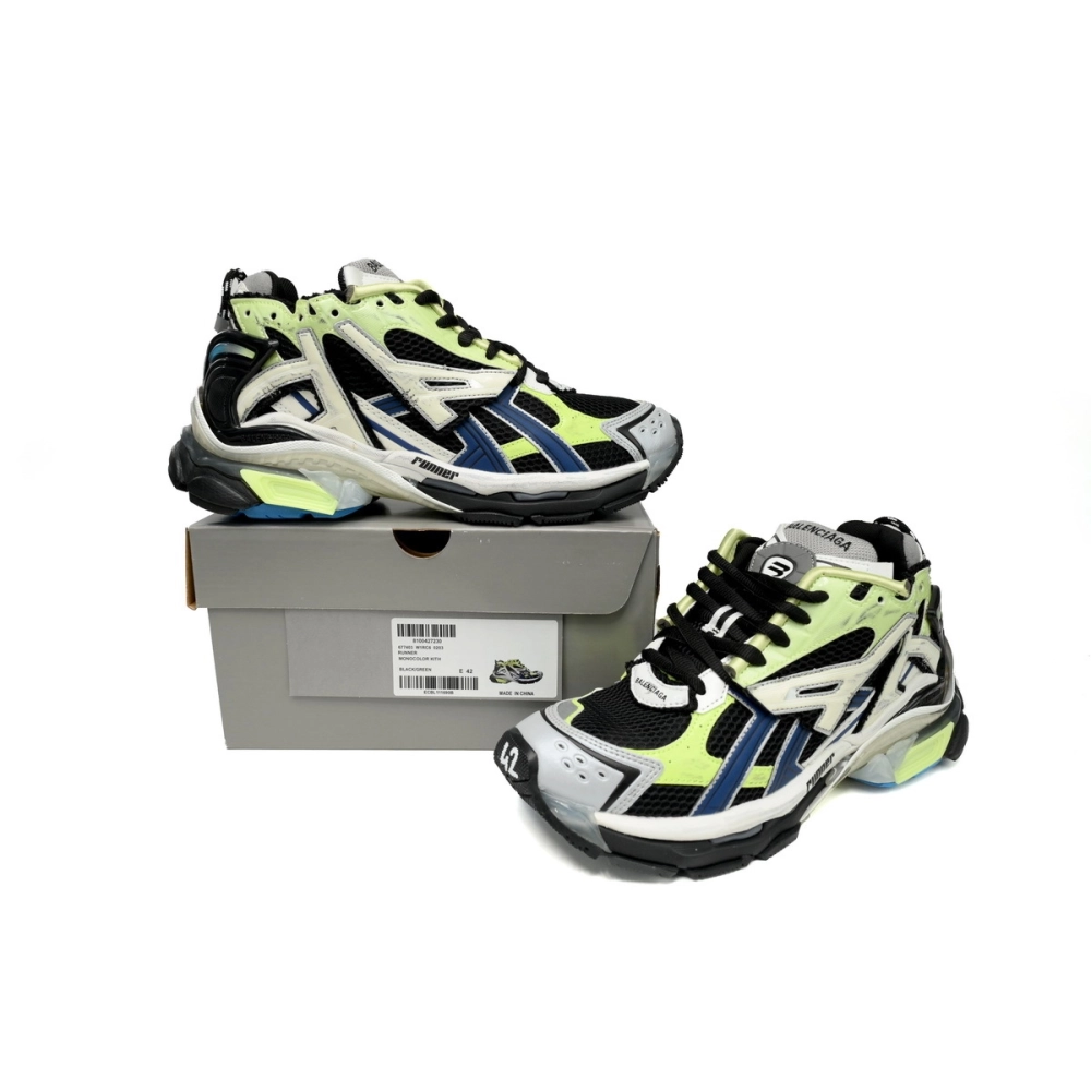 Balenciaga Runner Green Blue Black Grey 677403W3RB55179