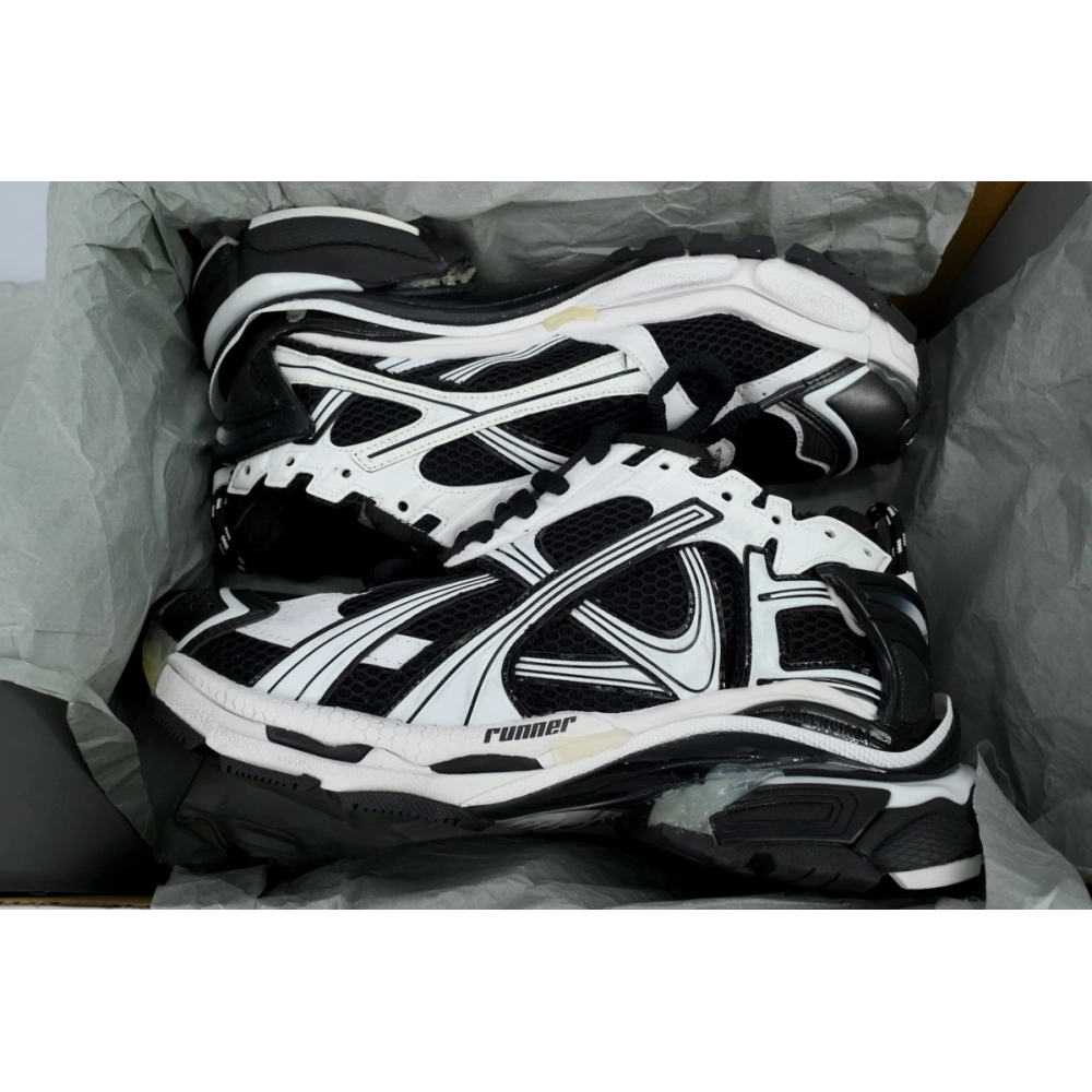 Balenciaga Runner Sneaker White Black 772774 W3RMU 9010