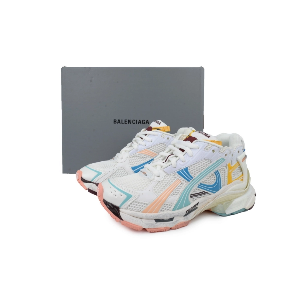 Balenciaga Runner Sneaker White Blue Yellow