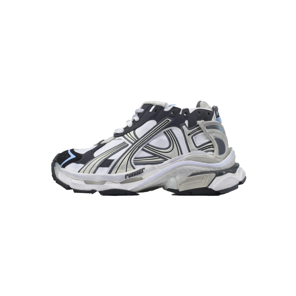 Balenciaga Runner Sneaker Silver White Black 772767 W3RNY 0623