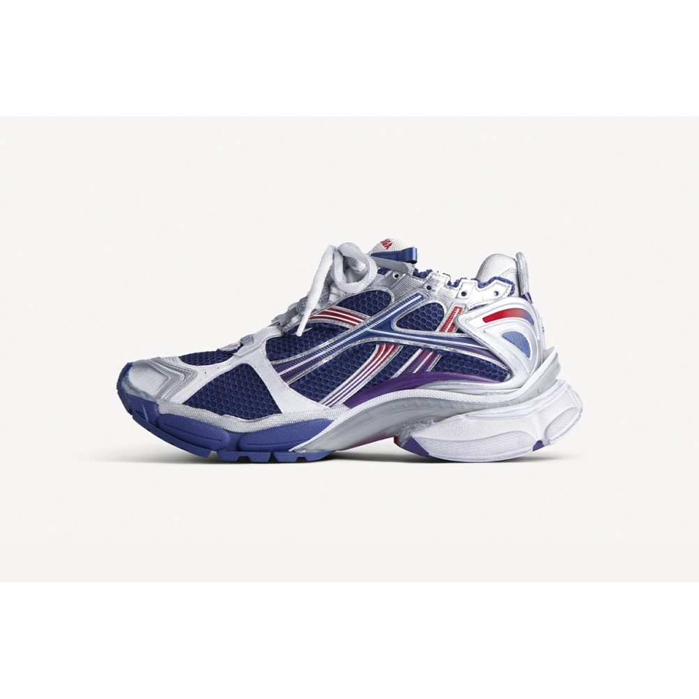 Balenciaga Runner Gradient Sneaker in Navy/Red/Grey 772774WRUNG4610