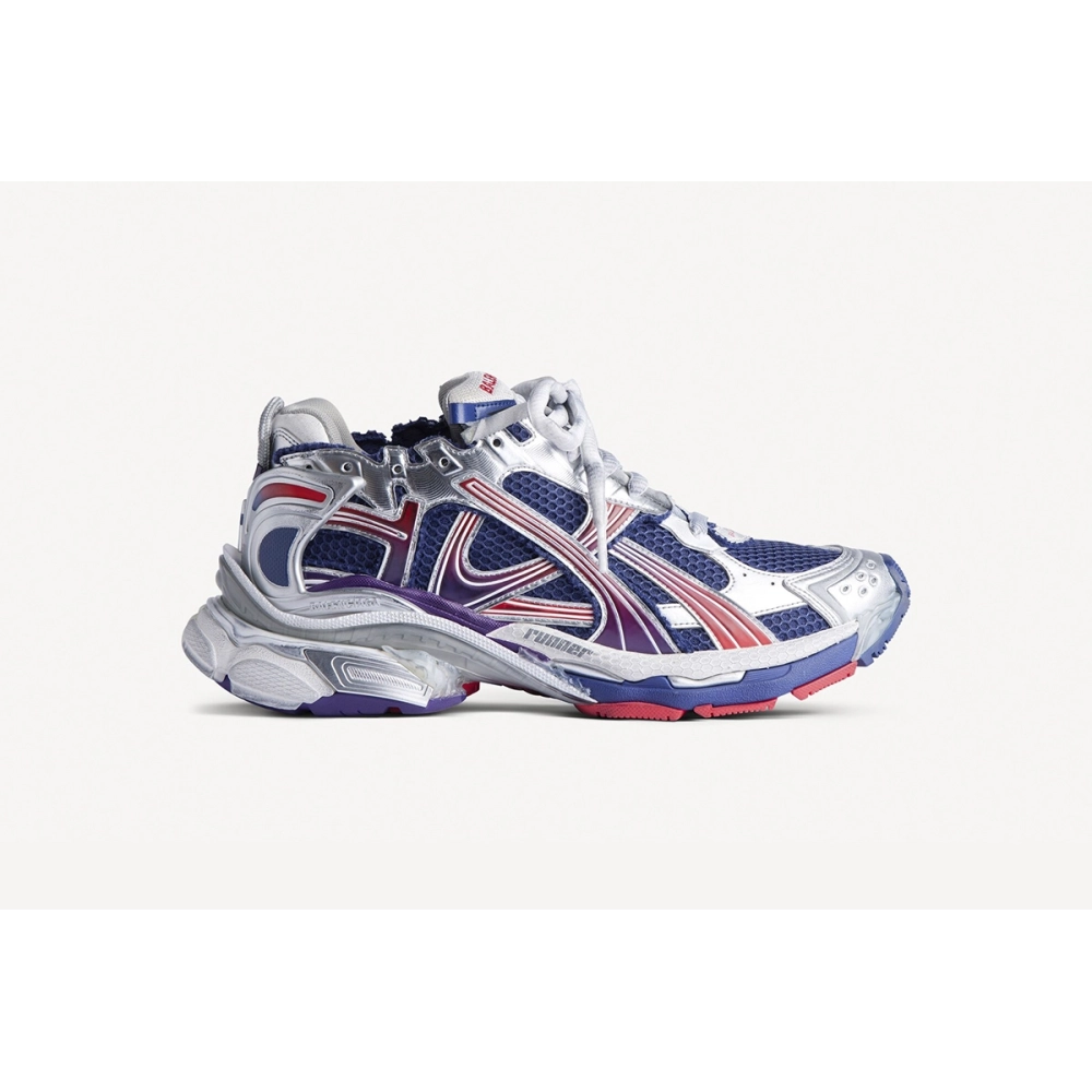 Balenciaga Runner Gradient Sneaker in Navy/Red/Grey 772774WRUNG4610