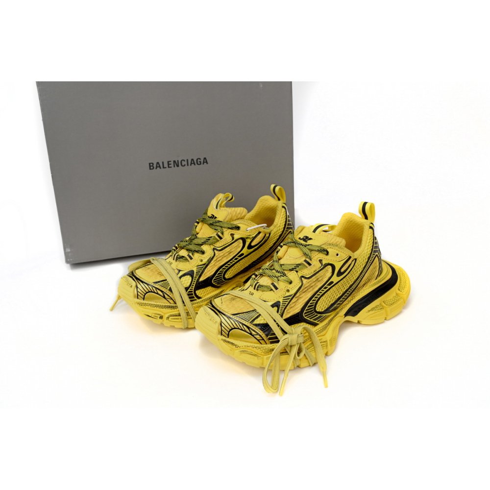 Balenciaga 3XL Sneaker Black Yellow 734733 W3XL2 7010