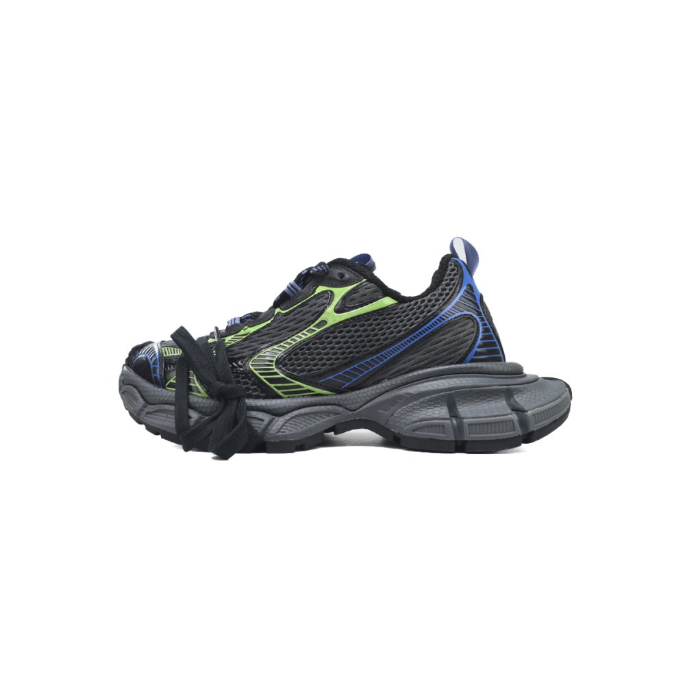 Balenciaga 3XL Sneaker Black Green Blue 734731 W3XDC 0235