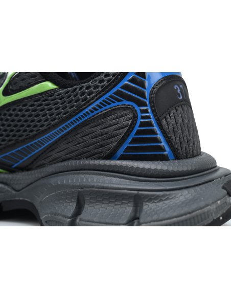 Balenciaga 3XL Sneaker Black Green Blue 734731 W3XDC 0235