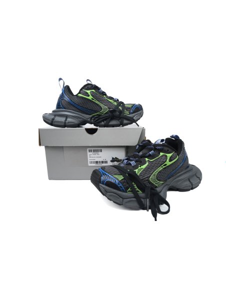 Balenciaga 3XL Sneaker Black Green Blue 734731 W3XDC 0235