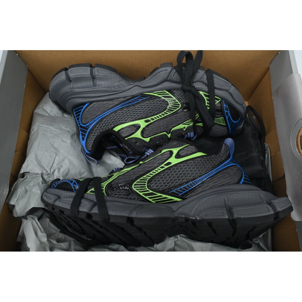 Balenciaga 3XL Sneaker Black Green Blue 734731 W3XDC 0235