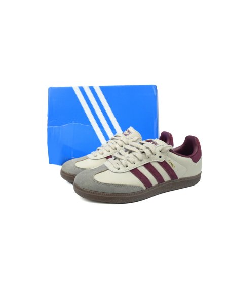 Adidas Samba OG Putty Grey Maroon ID1482