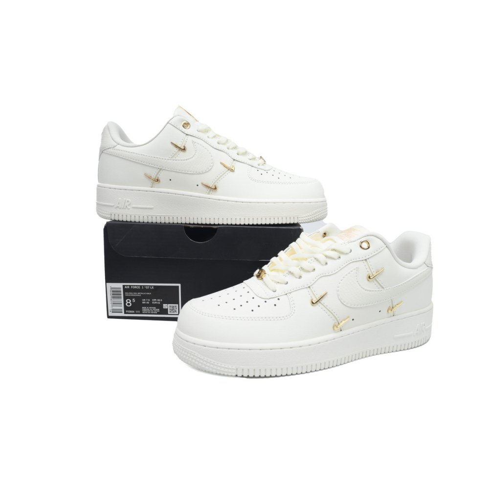 Nike Air Force 1 07 LX CN Sail Gold Mini Swooshes FV3654-111