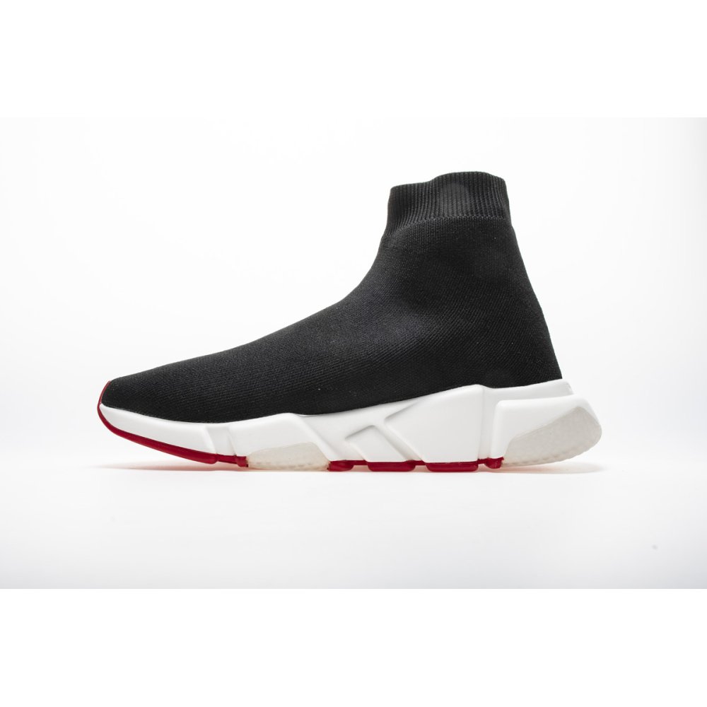 Balenciaga Speed Sock Slip-On Black Red (White Logo)