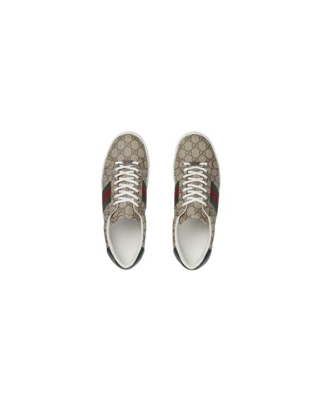 Gucci Ace Web Beige Ebony 760775 FACMZ 9746