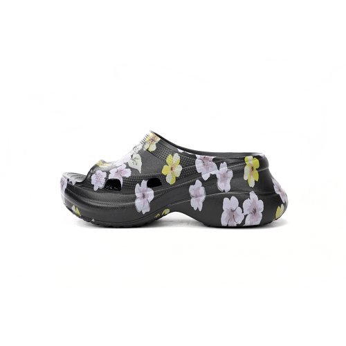 Balenciaga x Crocs Pool Slide Sandals Grey Flower 677389W1S8G6556