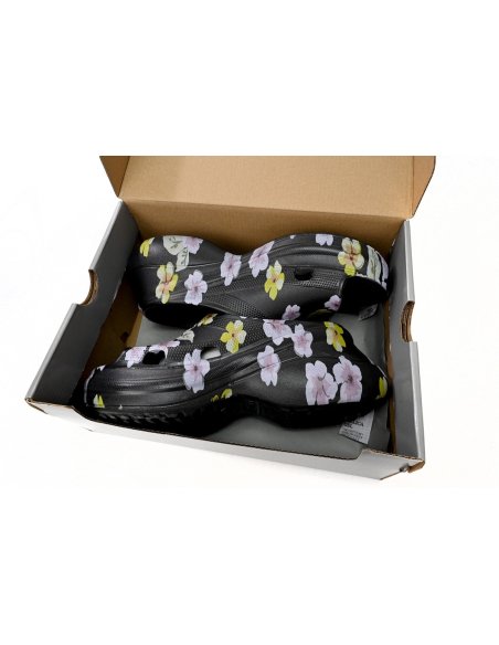 Balenciaga x Crocs Pool Slide Sandals Grey Flower 677389W1S8G6556