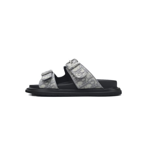 Dior Aqua Sandal Light Grey Dior Oblique Jacquard