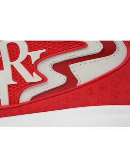 Amiri Platform Elevated Lace-Up Sneakers Red