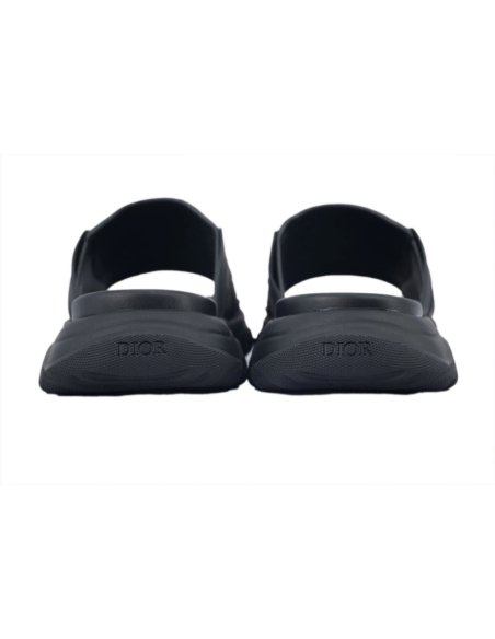 Dior Oblique Flat Sandals Mules Shoes Logo Black Beige