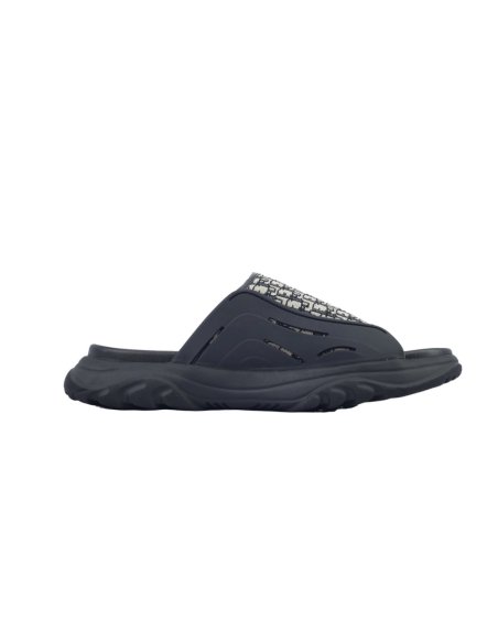 Dior Oblique Flat Sandals Mules Shoes Logo Black Beige