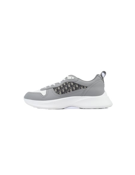 Dior B25 Runner Grey Smooth Calfskin Oblique Jacquard 3SN299ZIR H165