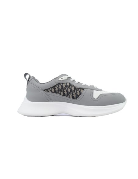Dior B25 Runner Grey Smooth Calfskin Oblique Jacquard 3SN299ZIR H165