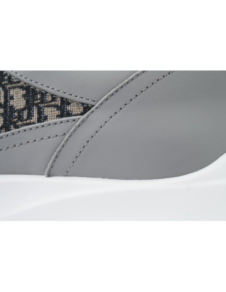 Dior B25 Runner Grey Smooth Calfskin Oblique Jacquard 3SN299ZIR H165