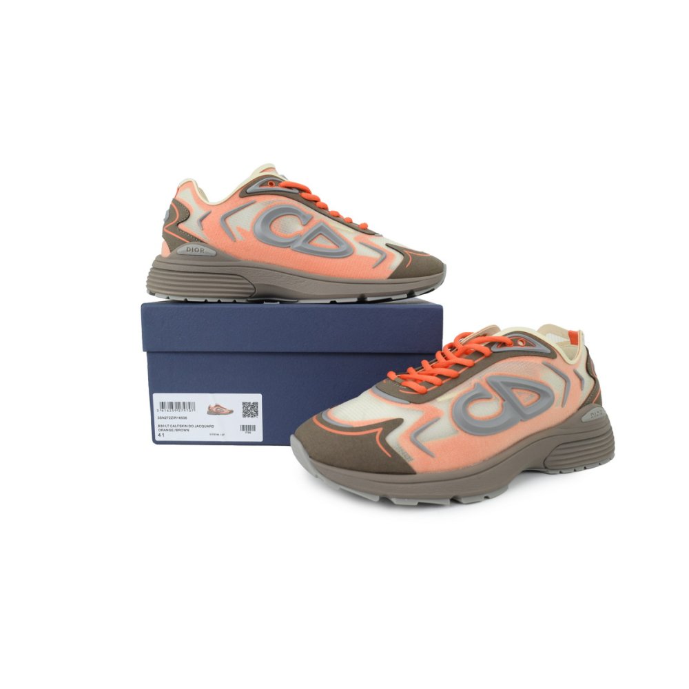 Dior B30 Countdown Tech Sneaker Beige/Brown/Orange