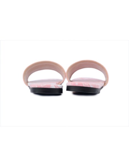 Dior Dway Slide Pink Embroidered Cotton Cloth Printed Sandals