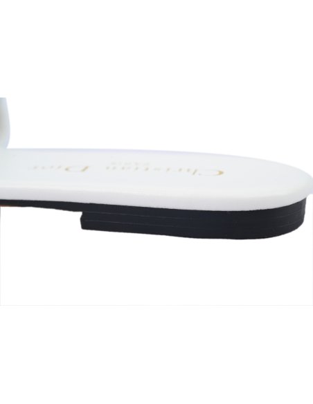 Dior Dway Slide Embroidered Monogram White Sandals