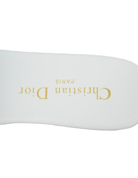 Dior Dway Slide Embroidered Monogram White Sandals