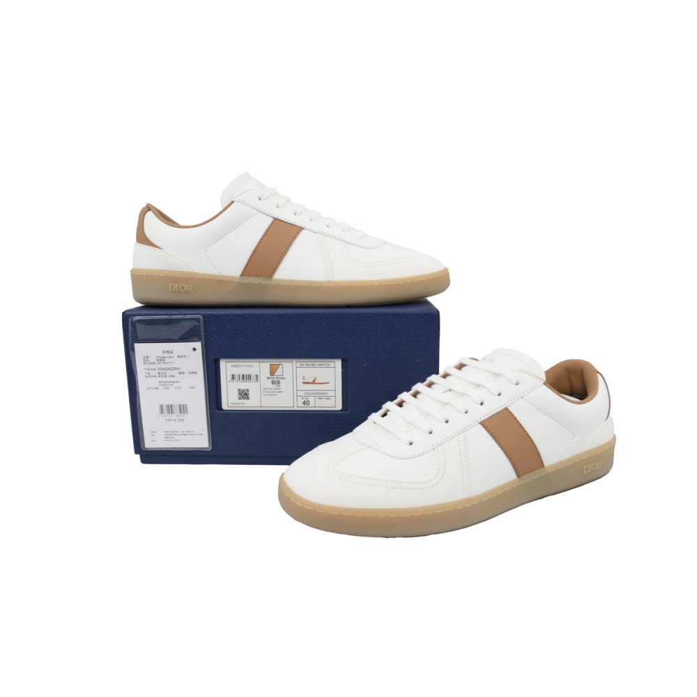 Dior B01 Matchpoint Sneaker White Brown 3SN328ZRH_H076