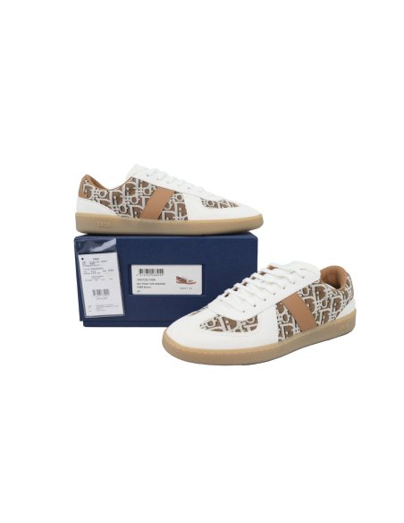 Dior B01 Matchpoint Sneaker White And Brown Print