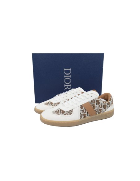 Dior B01 Matchpoint Sneaker White And Brown Print