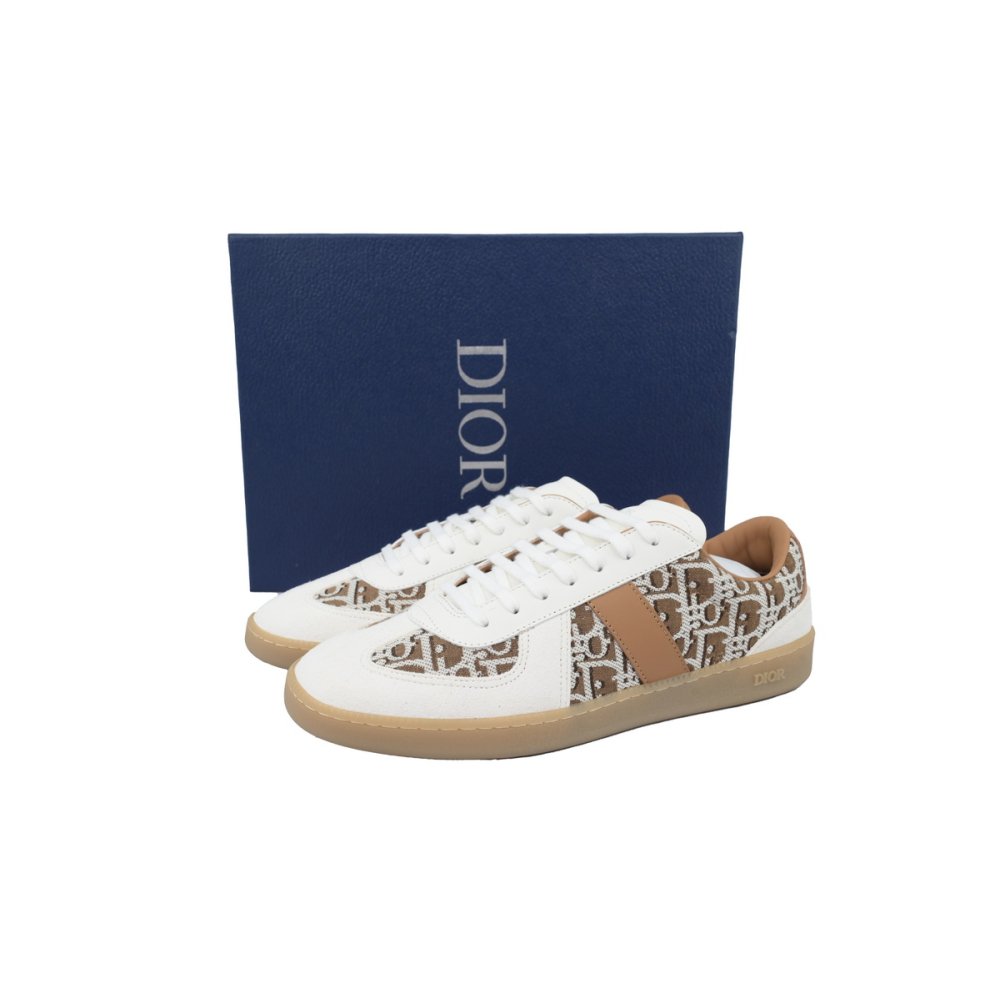 Dior B01 Matchpoint Sneaker White And Brown Print