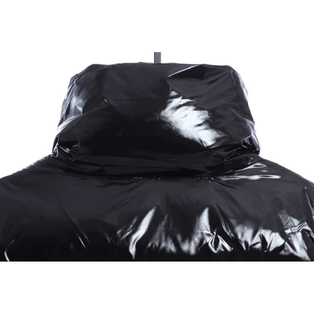 Moncler Lacquered Short Down Jacket Black,Moncler Jackets,Jackets,CLOTHES
