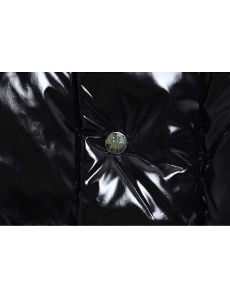 Moncler Lacquered Short Down Jacket Black,Moncler Jackets,Jackets,CLOTHES