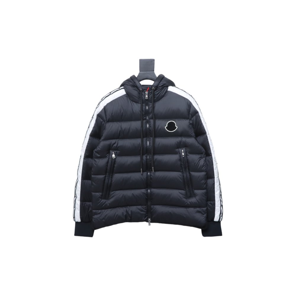 Moncler Stripe-Detail Padded Jacket,Moncler Jackets,Jackets,CLOTHES
