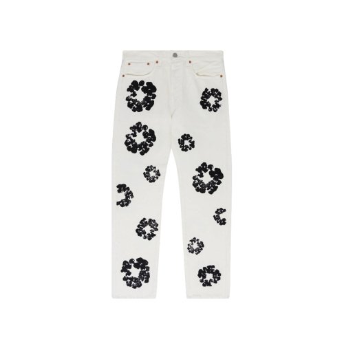 Denim Tears The Cotton Wreath Jean White,Denim Tears Jeans,Jeans,CLOTHES