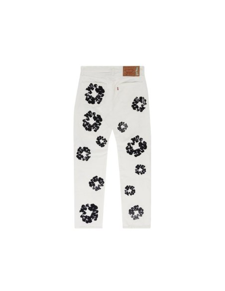 Denim Tears The Cotton Wreath Jean White,Denim Tears Jeans,Jeans,CLOTHES