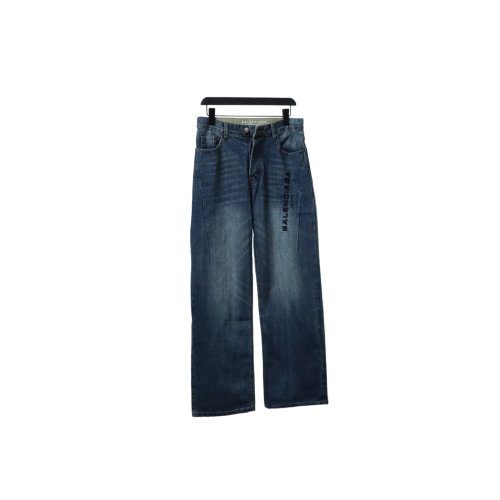 Balenciaga Black Letter Embroidered Jeans,Balenciaga Jeans,Jeans,CLOTHES