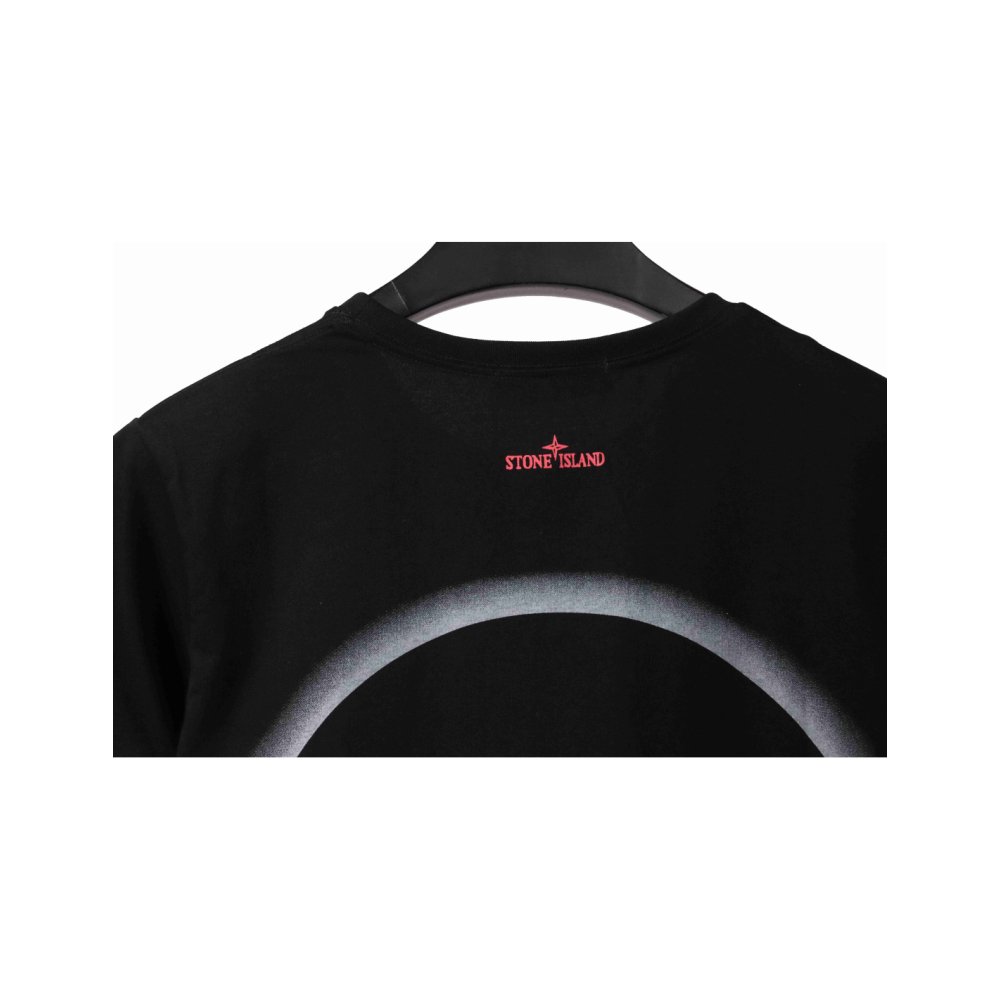 Stone Island Compass Earth Print T-Shirt Black,Stone Island T-Shirts,Palm Angels T-Shirts,CLOTHES