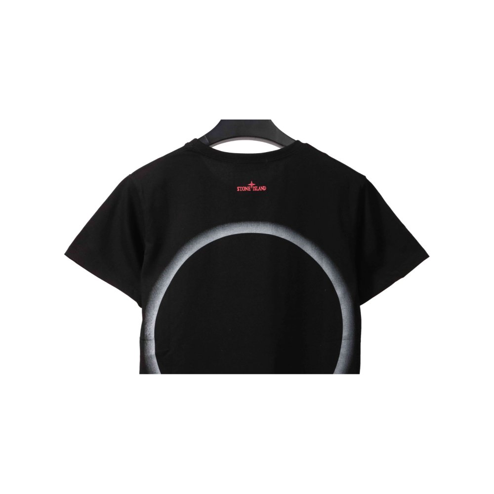 Stone Island Compass Earth Print T-Shirt Black,Stone Island T-Shirts,Palm Angels T-Shirts,CLOTHES