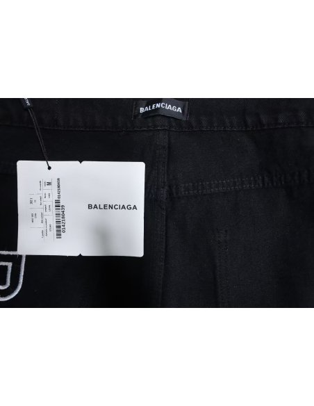 Balenciaga Side Logo Letter Embroidered Jeans,Balenciaga Jeans,Jeans,CLOTHES