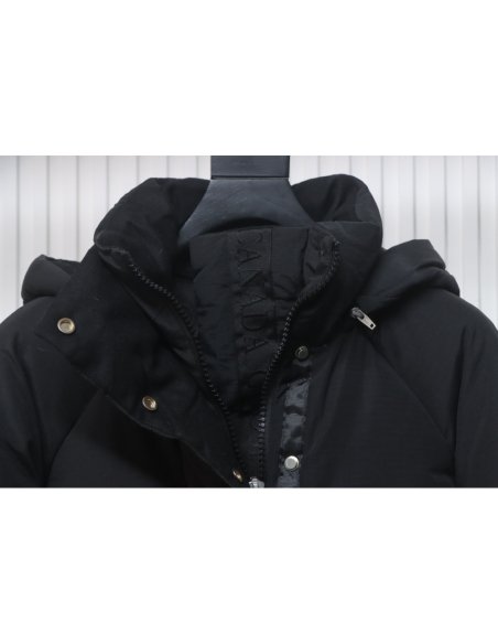 Canada Goose Hooded Puffer Jacket Black,Canada Goose Jackets,Jackets,CLOTHES