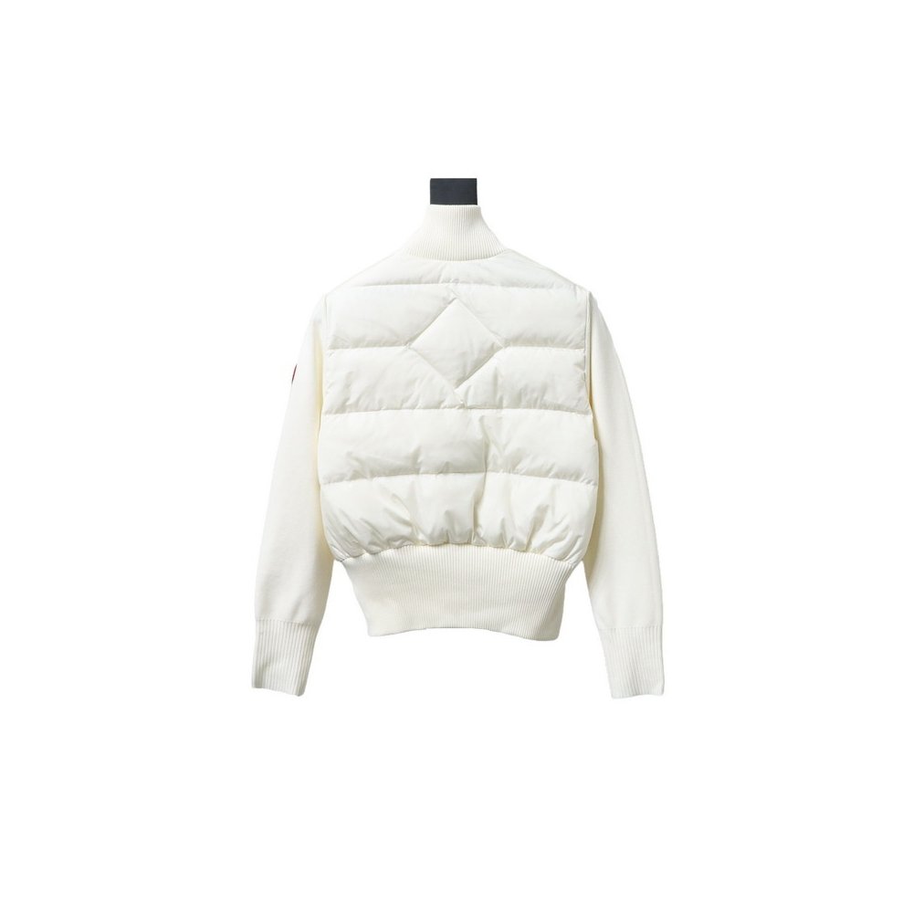 Canada Goose Hybridge Quilted Knit Jacket White,Canada Goose Jackets,Jackets,CLOTHES