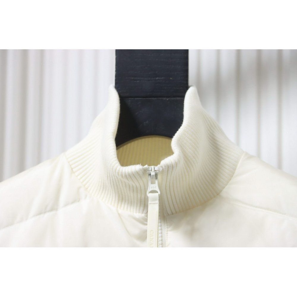 Canada Goose Hybridge Quilted Knit Jacket White,Canada Goose Jackets,Jackets,CLOTHES